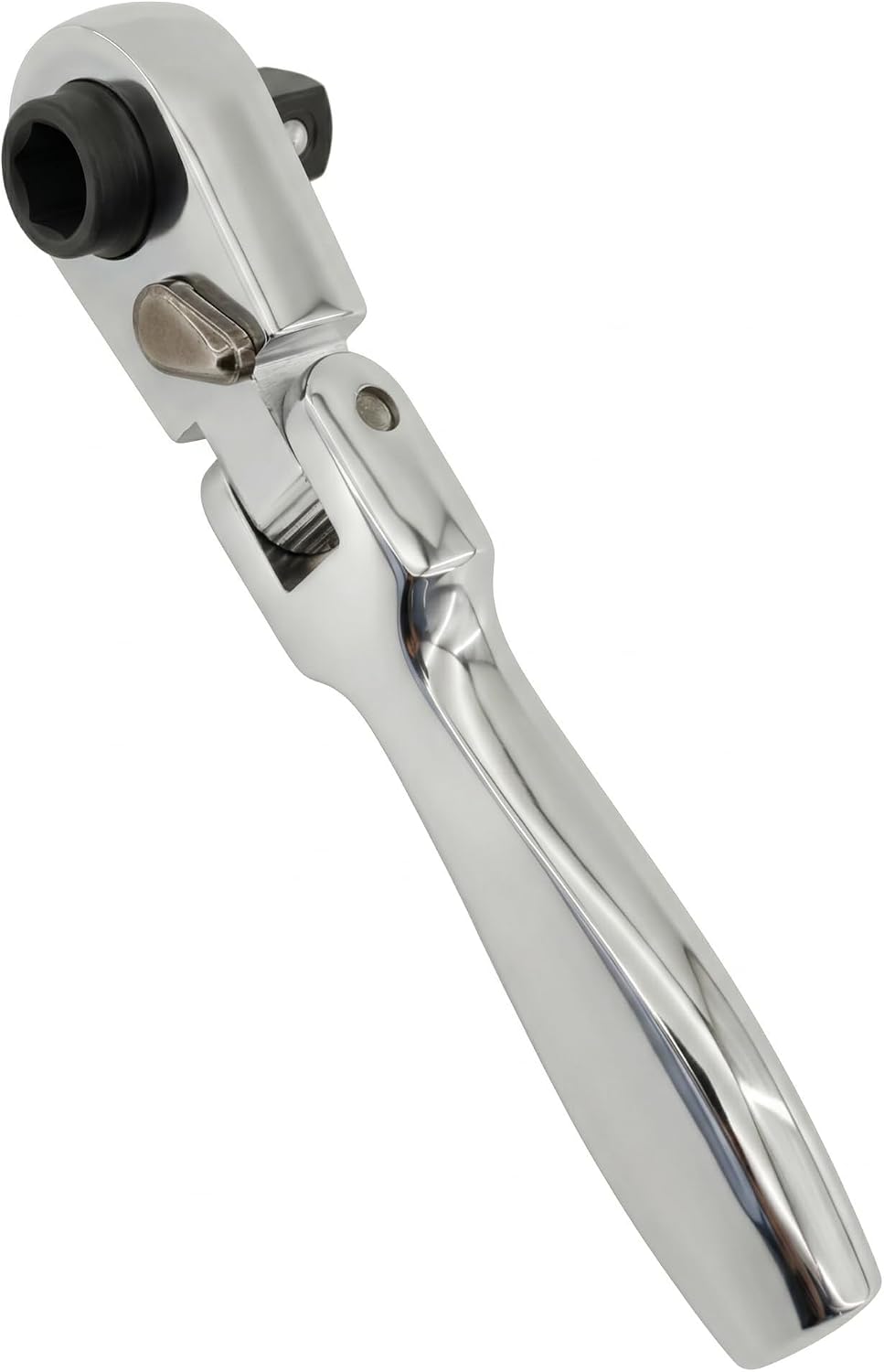 Compact Mini Ratchet Wrench, 1/4 Ratchet with 72-Tooth Reversible Flex Head, Chrome Vanadium Steel, 180° Flexi-Head for Tight Spaces, Mirror Polished, 1/4 Inch Socket Wrench for Mechanical Repair 1pcs