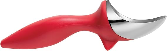 Tovolo Ice Cream Scoop Candy Apple Red Dishwasher Safe Heavy Duty Ice Cream Scooper with Elevated Tilt Up Design, Heat Retaining Ice Cream Scoops with Non Slip Handle for Cookie Dough, Gelato, Sorbet