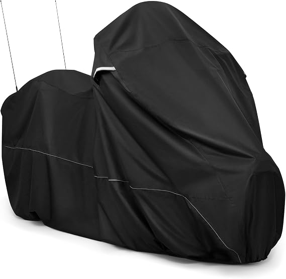 Amazicha Motorcycle Cover with Side Top Box Compatible with Harley Davidson Touring Ultra Limited Street Glide Road Glide Electra Glide, Waterproof Motorcycle Cover Outdoor Storage All Weather