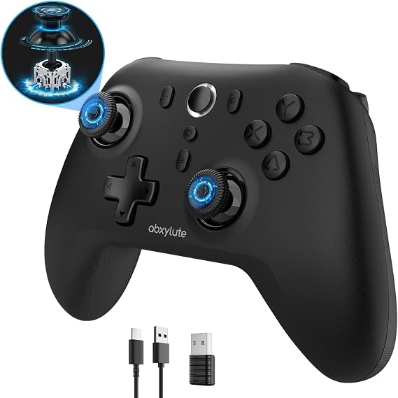 C6 Wireless PC Controller, Bluetooth Game Controller-1000Hz Polling Rate- Hall Effect Joystick for Windows PC, Nintendo Switch, Switch 2, Steam Deck, Android TV/Mobile, iOS, MAC &Tesla Vibration Turbo