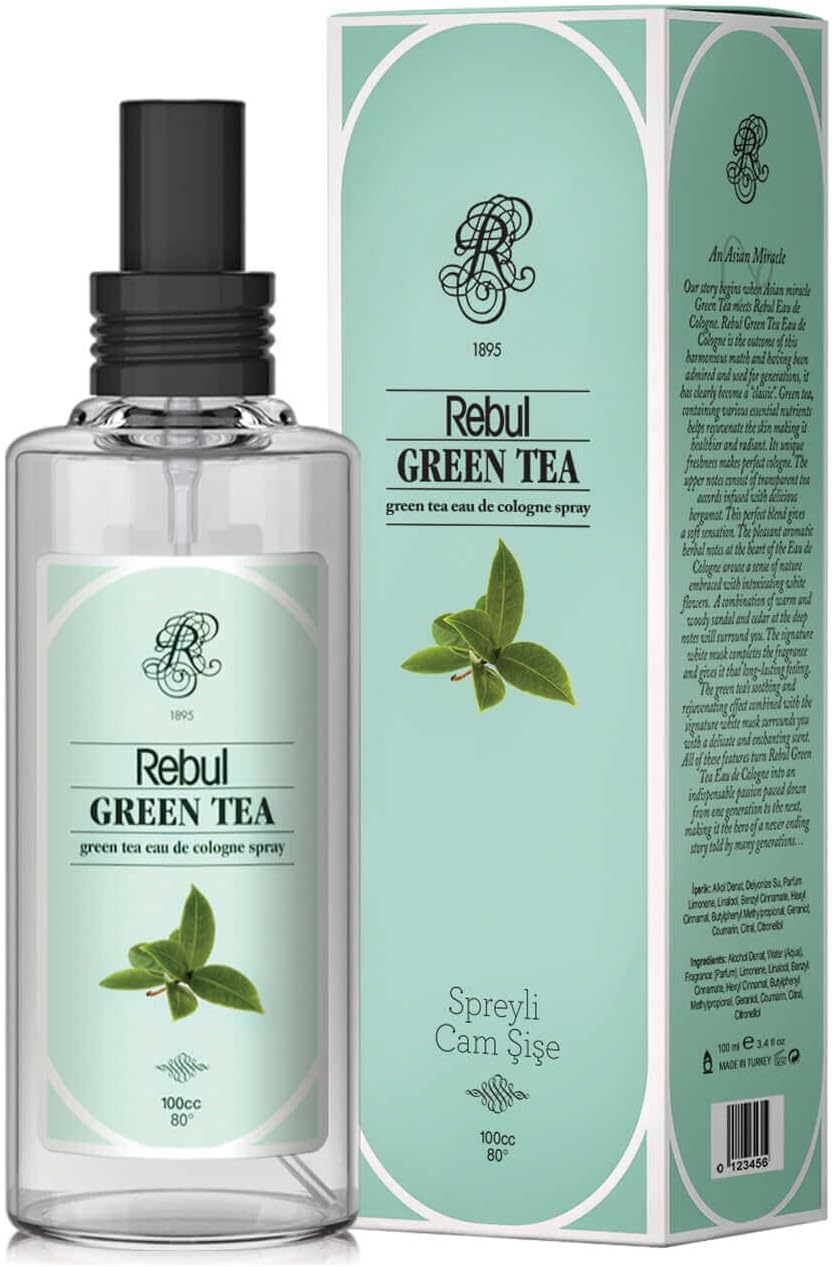 Rebul Green Tea Eau De Cologne 125 ml Boxed