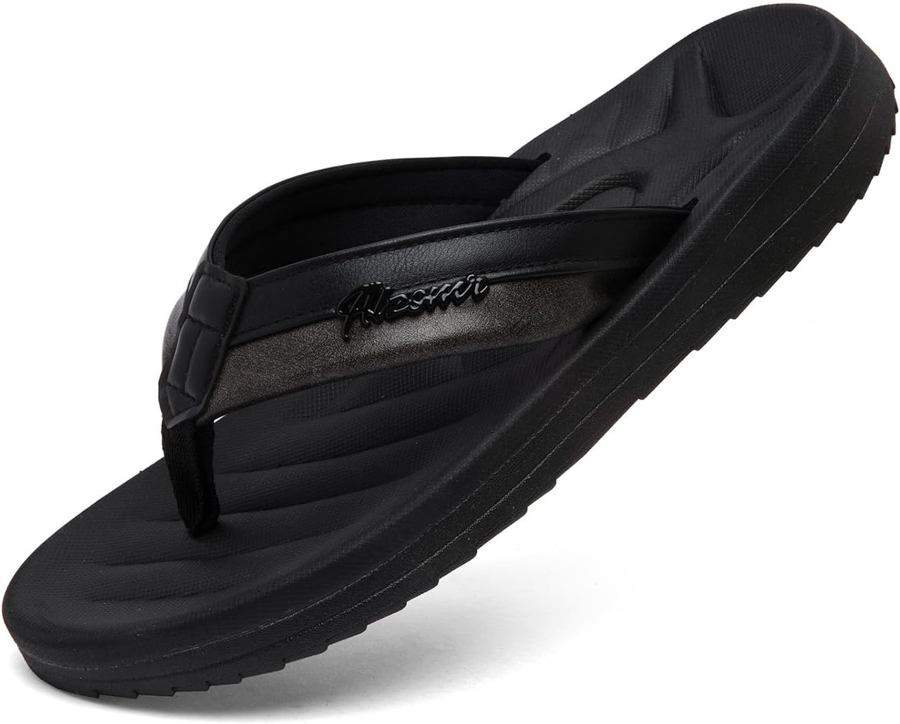 Mens Flip Flops Sandal Casual Comfortable Outdoor Thong Sandals for Men Summer Beach Slides Lightweight Non-Slip Shoes with Soft Cushion Arch Support