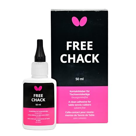 Butterfly Free Chack Table Tennis Racket Glue - Perfect for Assembling Table Tennis Ping Pong Paddle -  with Sponges and Application Clip
