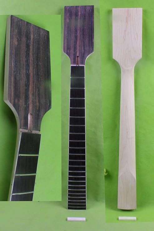 Yinfente 7-String Electric Guitar Neck Replacement, Maple Neck, Rosewood Fretboard, 22 Frets, 24.75 Inch Scale, Brown, Alloy Steel Strings