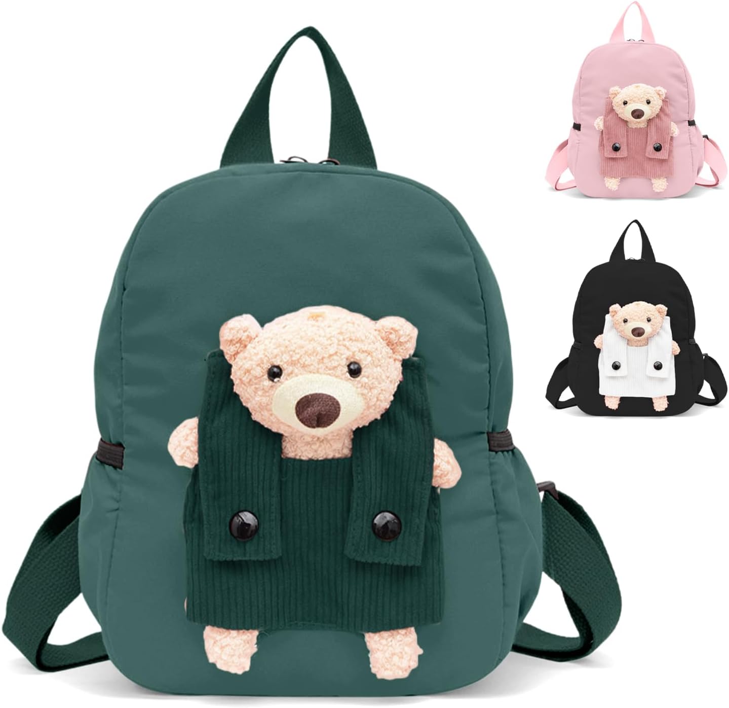 Aucuu Cute Bear Small Toddler School Bag, Kids Backpack, Toddler Backpack for Boys Girls, Cartoon Preschool Kindergarten Elementary Rucksack, Mini Children Backpack for School & Travel S