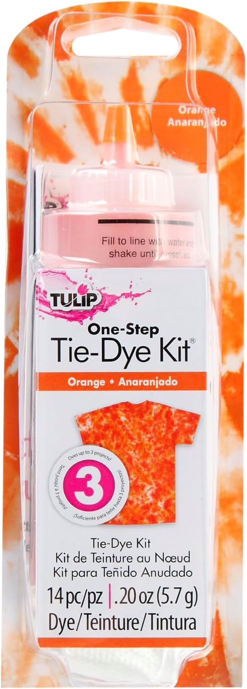 Tulip One-Step Tie-Dye Kit, Vibrant Colors for Fabric 4 fl oz, Orange