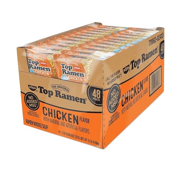 Nissins Top Ramen Chicken Flavor Noodle Soup, 48 pk./3 oz.