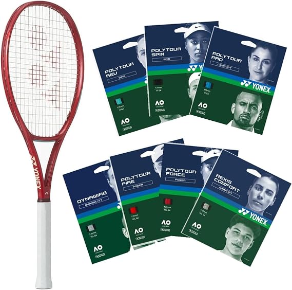 Yonex VCore 98+ 8th Gen Ruby Red Tennis Racquet Custom Strung with Your Choice of String