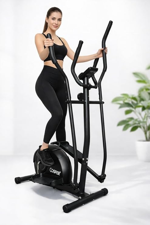 COSFER Eliptik Bisiklet Manyetik Sessiz Cross Trainer Ev Tipi Kardiyo Spor Aleti 120 KG Taşıma Kapasiteli