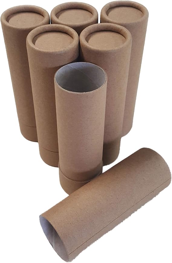 Empty Cardboard Deodorant Containers - Push-up Style, top-Fill, Reusable and Biodegradable Style #2 (6)