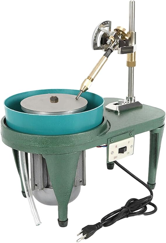 180W Gem Faceting Machine, 2800r/min Jade Grinding Polishing Machine Jewelry Bench Polishing Grinding Machine with Manipulator for Jewelry Polisher
