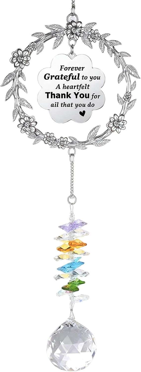 Thank You Gifts for Women - Sun Catchers Indoor Window,Suncatchers for Windows Hanging,Hanging Crystal Suncatcher Ornament for Window Rainbow Maker,Sun Catcher Sister Gift Ideas