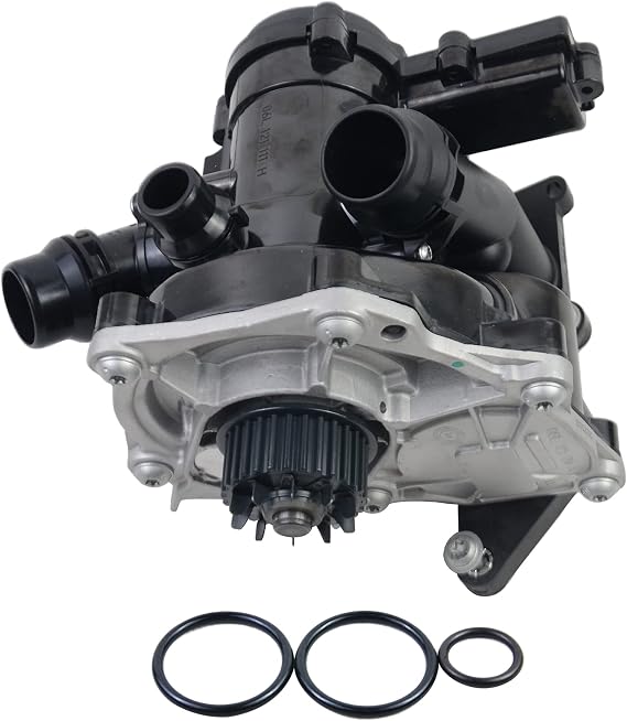 06L121111 Engine Water Pump & Coolant Thermostat Assy Replacement For 2015- VW Golf Beetle Passat Jetta Tiguan GTI, 12-18 Audi A3 A4 A5 A6 Q7 S3 TT 1.8L 2.0L 3.0L# 06L121112 06K121111
