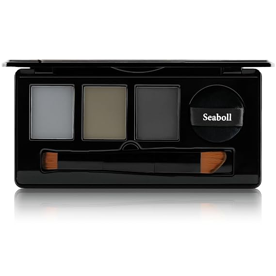 Root Touch Up Hair Color Powder, 3-Color Hairline Kit, Black | Sweat Resistant&Nourishing, Instant Grey Coverage&Scalp Concealer, Natural Bald Spot Cover Up for Thinning Hair |Women & Men