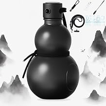 Gourd Water Bottle, Gourd Bottle, Bottle Gourd, Gourd Sports Water Bottle Travel Water Bottle For Gym, Chinese Retro-Inspired, Large Capacity, Durable Portable Gourd Water Bottle (Black B)