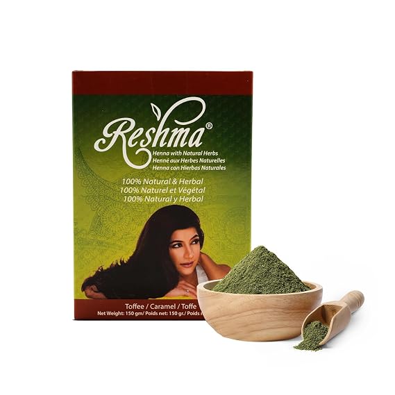 Reshma Beauty Ayurvedic Henna Hair Color Blend Henna & Indigo with Herbal Extracts Natural Warm Brown/Toffee Hair Color for Gray Blending Heena Mehendi 5.29 oz
