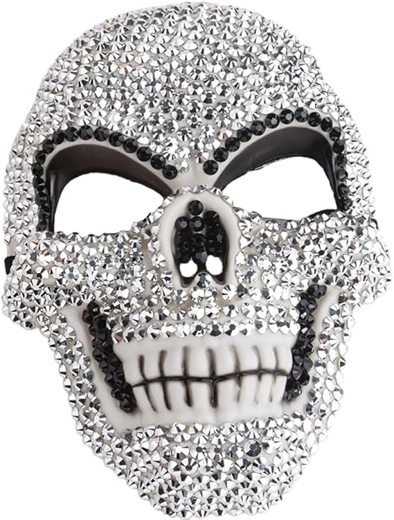 Skull Mask, Full Face, Glossy, Scary, Face Mask, Halloween Costume, Adult