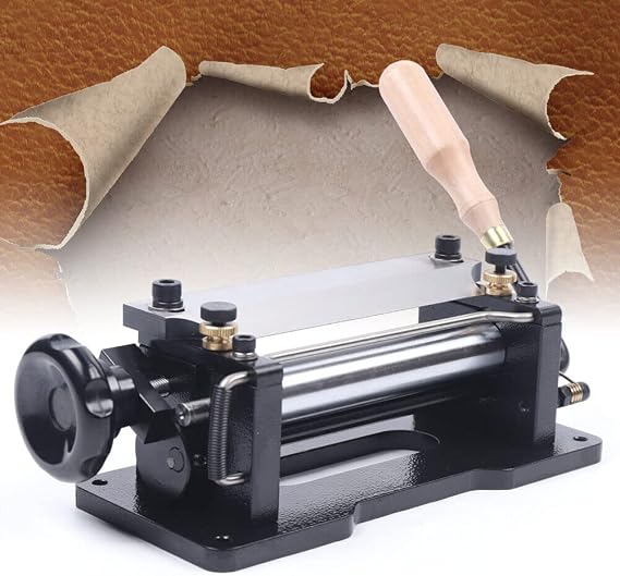Manual Peeling Leather Splitter DIY Manual Ski Shovel Skin Machine Peeling Machine Edge Peeler for Width <7 cm Plant Leather Tanning Powder Set Stainless Steel Craft Tool