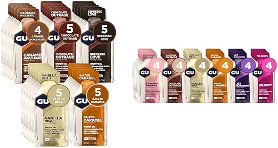 GU Energy Original Sports Nutrition Energy Gel, Vegan, Gluten-Free, Kosher & Original Sports Nutrition Energy Gel, Vegan, Gluten-Free, Kosher