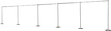OnlineEEI 8 Foot Tall Fixed Height Collapsible Pipe and Drape Backdrop Kit 8x50 No Drapes BBD9990850C