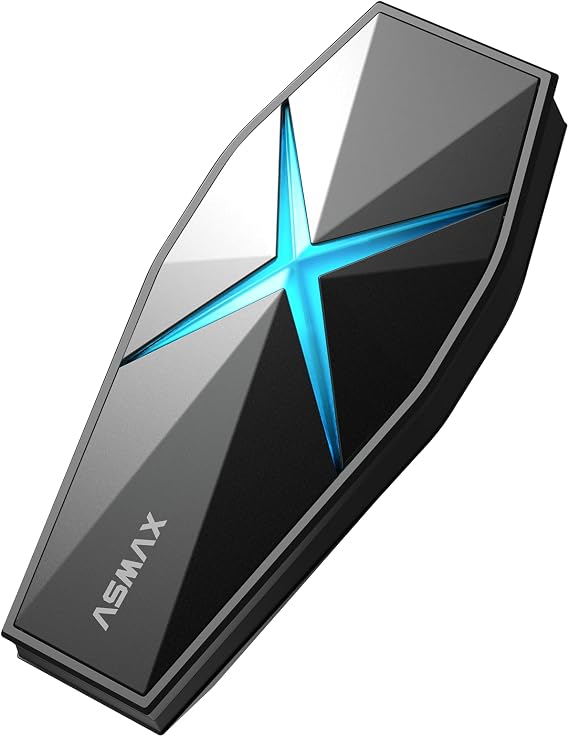 ASMAX F1 Bike Intercom 10-Person Simultaneous Mesh Communication Possible Bluetooth 5.3 Japanese Voice Control Connects with Other Brands' Bike Intercoms Music While Talking Dual Chip Octa-Core Bike