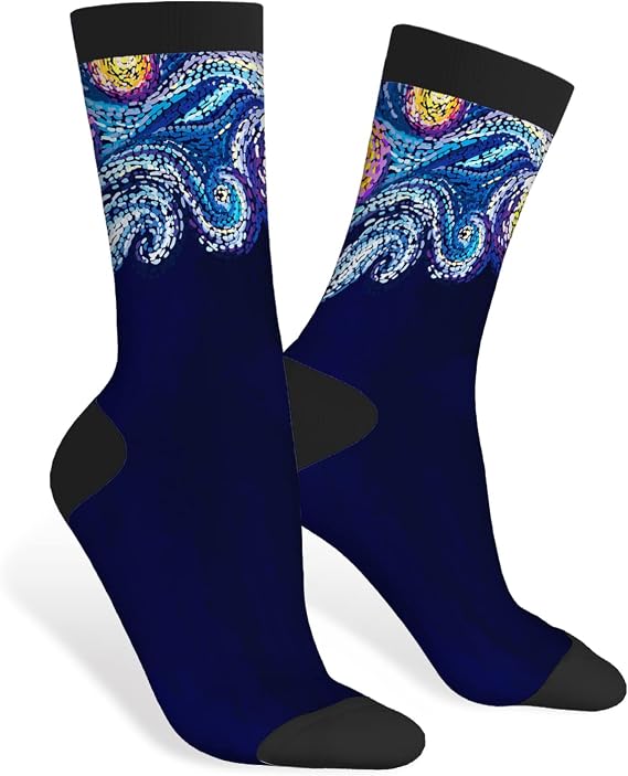 AOYEGO Octopuses Funny Socks Cartoon Octopus Tropical Novelty Casual Crew Socks Contrast Color Design for Women Men Gift