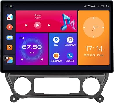 Car Radio Stereo for Chevrolet Silverado GMC Sierra 2014-2018 Radio 13.1 Inch GPS Navigation Android Auto CarPlay 6+128G in Dash Headunit Multimedia Player Car Radio Audio Voice Control (Silvery)
