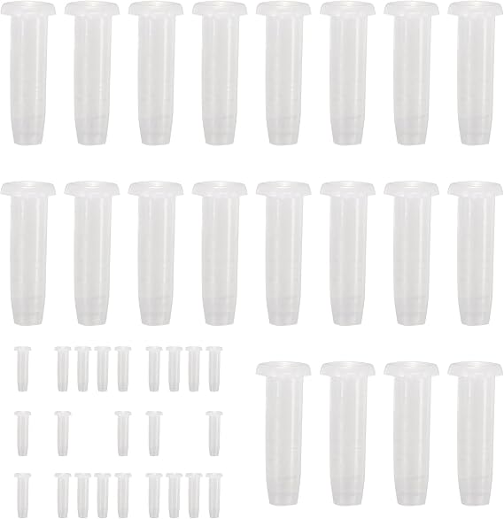Badminton Eyelets - Set of Transparent White Nylon Racket Eyelets for Stress Reduction, Precision String Holder | For