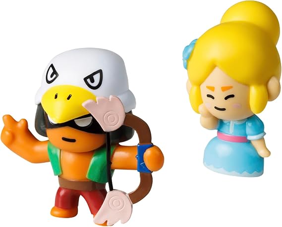 Bizak Brawl Stars Pack of 2 Figures of 6 cm in Box, Bo and Piper Characters, (64112015-4)
