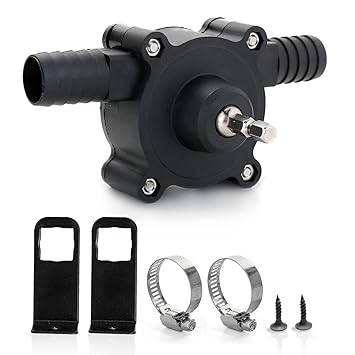 Portable Electric Drill Pump For Water - Self Priming Liquid Transfer Drill Powered Water Pump for Pool Cover Draining, Rain Barrels and Garden Watering | Easy Hose Clamp Setup. Great for Warm Season