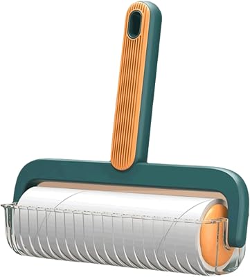 PEKJI Plastic Lint Roller with Cover Portable Lint Remover Roller with Refills for Clothes 60 Sheets Per Sticky Clothes Roller