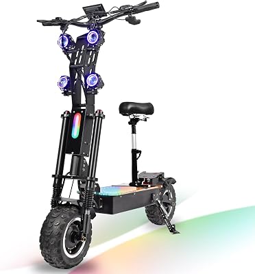 Dual Motor Off Road Scooter for Adults - 62MPH, 80-Mile Range, 10000W Peak, 14-Inch Tires, UL2272 Certified