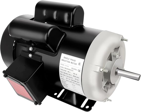 5HP Agricultural Electric Motor,Single Phase CW/CCW,TEFC 3450RPM,208-230V