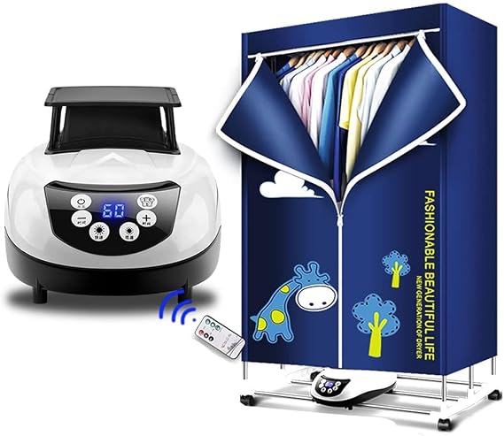 Portable Powerful Laundry Drying, Foldable Heated Airer Clothes Dryer Indoor, Multi-Speed Clothes Airer Electric, Portable 3 Layer Electric Heated Clothes Airer Dryer Rack