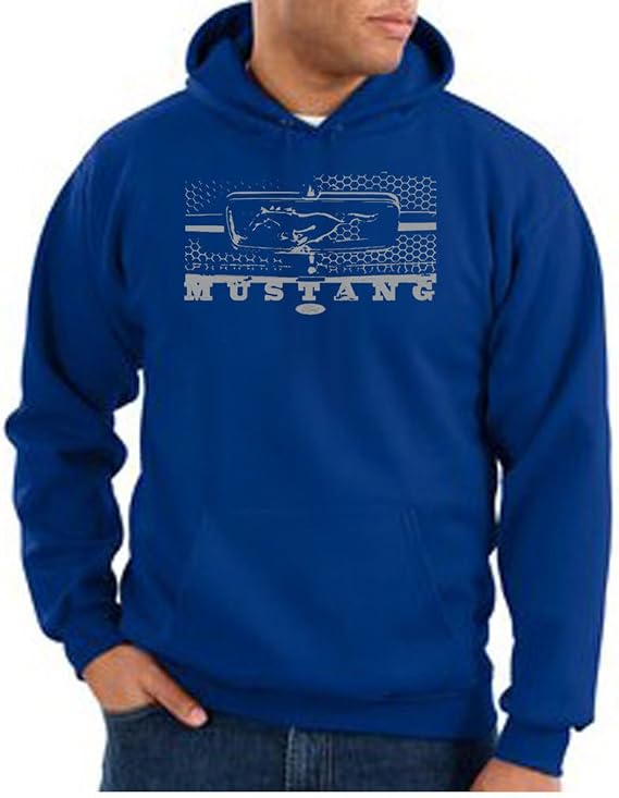 Lucky Ride Ford Mustang Hoodie Honeycomb Grille Mens Car Hooded Sweatshirt
