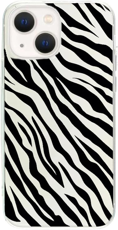 Powerfox iPhone 13 Uyumlu Zebra Desenli Şeffaf Telefon Kılıfı