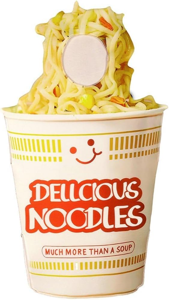 Halloween Unisex Adult Cup Instant Noodles Costumes Men Women Funny Food Suit Halloween Fast Food Funny Food Costume for Party