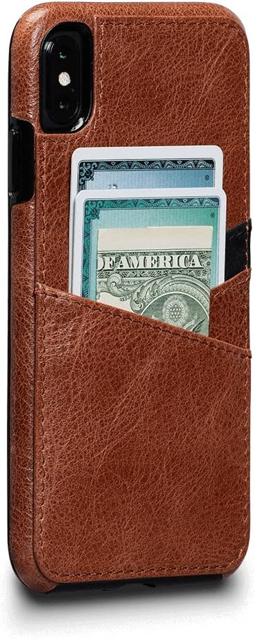 SENA Lugano Wallet Leather Case for iPhone (X/XS - Cognac)