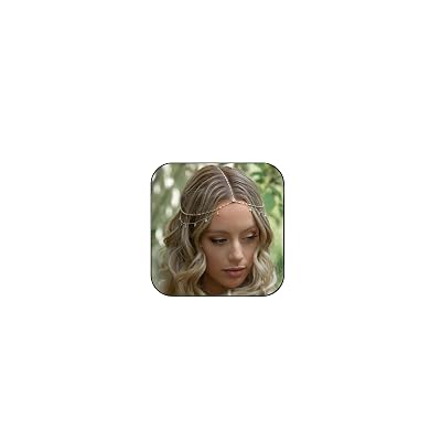 STONEFANS Rhinestone Head Chain Gold Bride Headpiece Wedding Headbands Chain Layered Festival Prom Hair Accessories for Women And Girls Gold