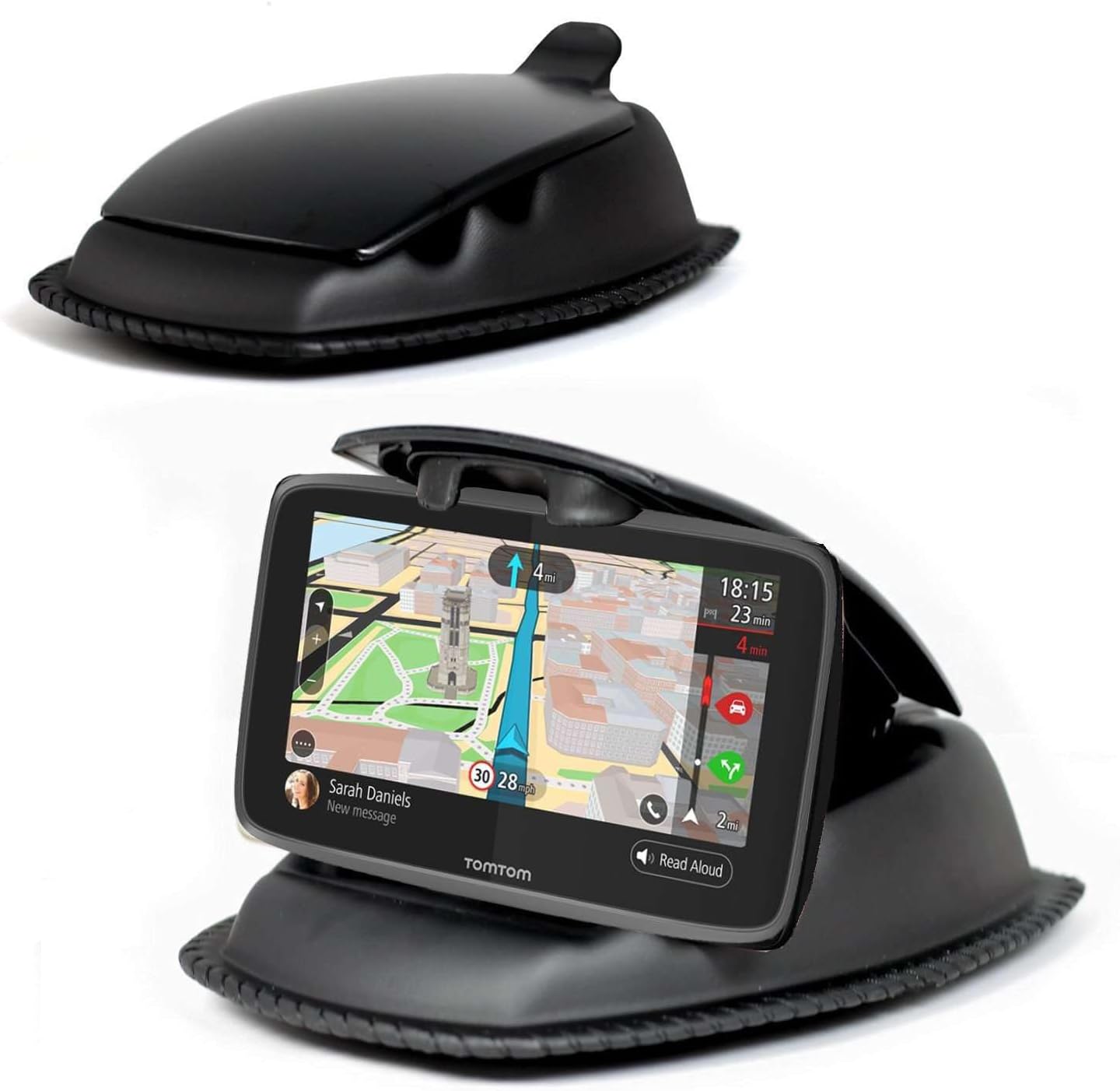 Navitech in Car Dashboard Friction Mount Compatible with Tomtom GO Basic 5 Inch