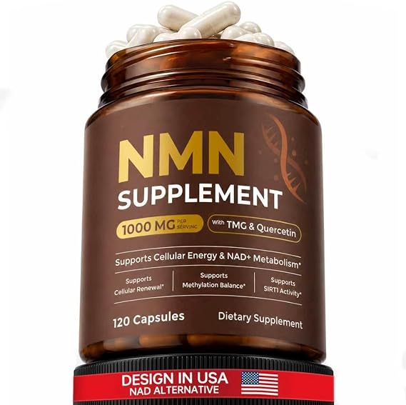 Ninsiec NMN Supplement, 1000mg with Resveratrol, TMG, CoQ10, Quercetin