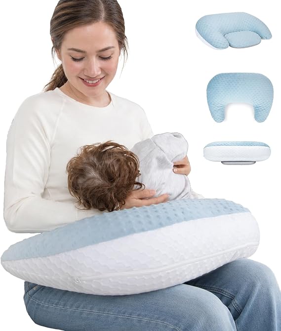 Nursing Pillow for Breastfeeding, Adjustable Support, C-Shaped