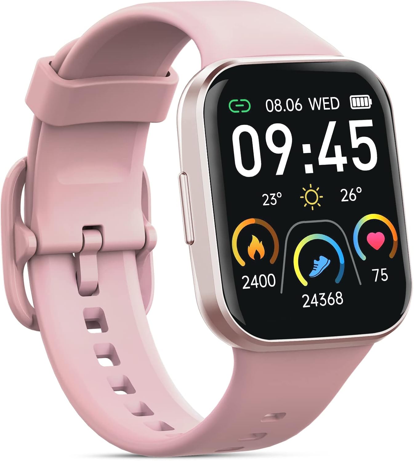 jugeman womens smartwatch fitness watch 1.69 inch hd color display 25 sports modes fitness tracker watch heart rate monitor sleep monitor ip68 waterproof sports watch womens pedometer stopwatch