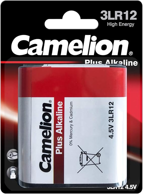 Camelion 3LR12 4.5V Plus Alkaline Flat Battery