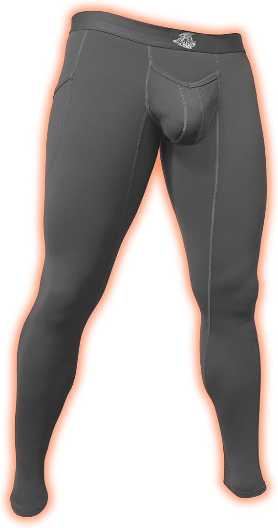 Real Men Modal Pouch Leggings Base Layer for Cold Weather - ABCD Custom Pouch Size - Waist XS-5XL