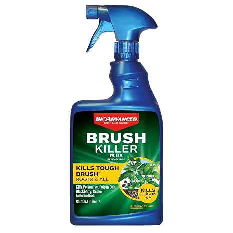 BioAdvanced Brush Killer Plus Spray - Kills Poison Ivy - 24 oz Bottle | Ready-to-Spray