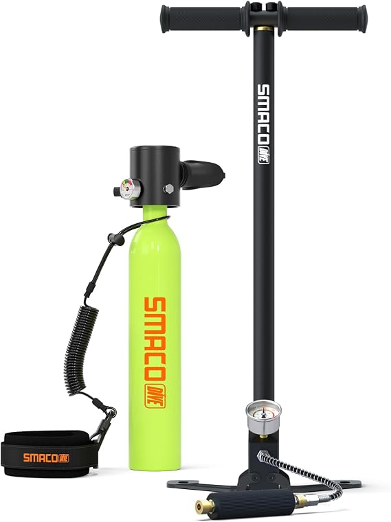 SMACO S300 Mini Scuba Tank, 0.5L Handheld Lung Air Tank