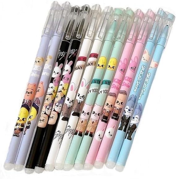 YiYiXiXi 12PCS STRAY-K Pens Ballpoint Gel Pen for Gifts(Ink Color:Black)