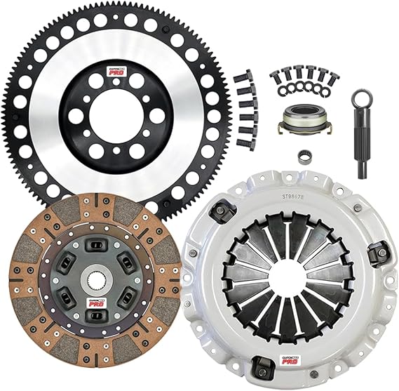CMPRO Stage 3 Clutch Kit & Chromoly Flywheel fits 86-91 RX-7 1.3L Turbo | Performance Clutch fits 10th Anniversary | Off-Road & Track Use