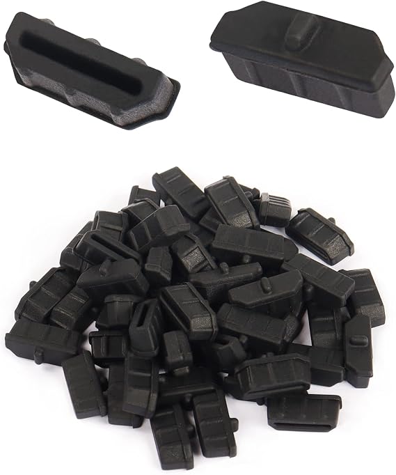 GINTOOYUN 50pcs HDMI Anti Dust Cap Cover Plugs HDMI Female Dustproof Plug Soft Silicone Protector for TV,Computers,etc.